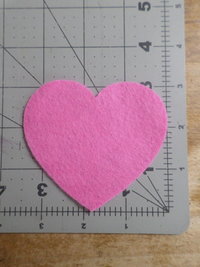 Cut Felt Shapes, 12 Heart Pieces