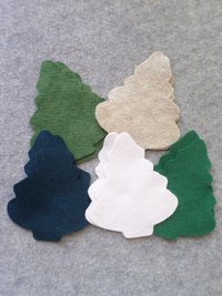 Cut Felt Shapes, 12 Tree Pieces
