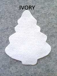 Cut Felt Shapes, 12 Tree Pieces