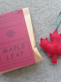 Maple Leaf Felt Holiday Ornament DIY Kit 