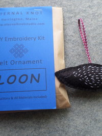 Loon Felt Holiday Ornament DIY Kit
