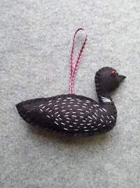 Loon Felt Holiday Ornament DIY Kit