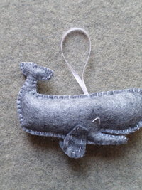 Whale Felt Ornament DIY Kit 