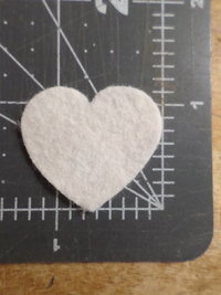12 Cut Felt Shapes, 1.1" Heart Pieces