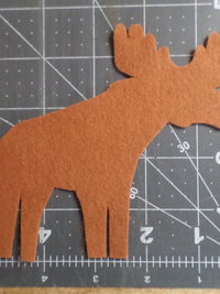 Cut Felt Shapes, 12 Moose Pieces