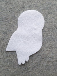 Cut Felt Shapes, 12 Owl Pieces
