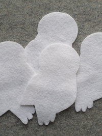 Cut Felt Shapes, 12 Owl Pieces