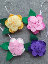 Set of 4 Flower Ornaments DIY Kit 