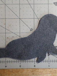 12 Cut Felt Shapes, Seal Pieces