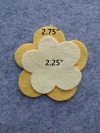 Yellow Flower Felt Ornament DIY Kit 