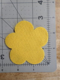 Yellow Flower Felt Ornament DIY Kit 