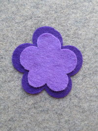 Purple Flower Felt Ornament DIY Kit 