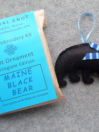Maine Black Bear Collegiate Edition Felt Ornament DIY Kit 