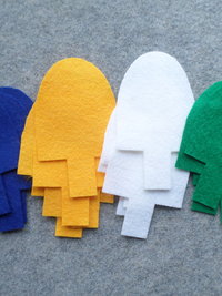 12 Cut Felt Shapes, Buoy Pieces