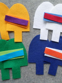 Set of 4 Buoys Felt Ornaments DIY Kit 