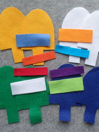 Set of 4 Buoys Felt Ornaments DIY Kit 