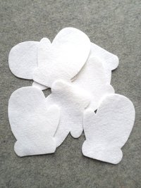 12 Cut Felt Shapes, Mitten Pieces