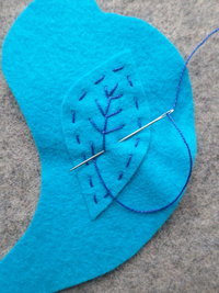 Blue Bird Felt Holiday Ornament DIY Kit 