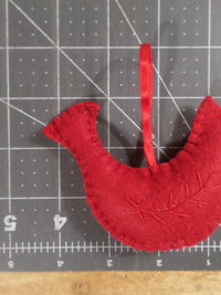 Red Cardinal Felt Holiday Ornament DIY Kit 