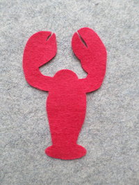 Cut Felt Shapes, 12 Lobster Pieces