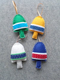 Lobster Buoy Felt Holiday Ornament DIY Kit 