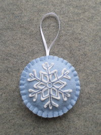 Snowflake Felt Holiday Ornament DIY Kit 