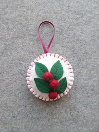 Cranberry Felt Holiday Ornament DIY Kit  (COMING SOON!)