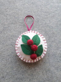 Cranberry Felt Holiday Ornament DIY Kit  (COMING SOON!)