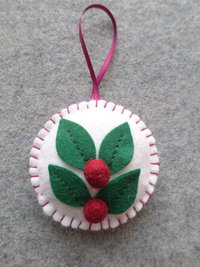 Cranberry Felt Holiday Ornament DIY Kit  (COMING SOON!)