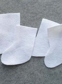 12 Cut Felt Shapes, Stocking Pieces
