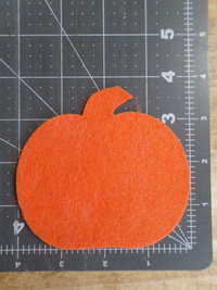 Cut Felt Shapes, 12 Orange Pumpkin Pieces