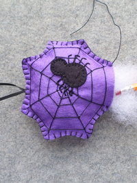 Spider Web Halloween Felt Holiday Ornament DIY Kit 