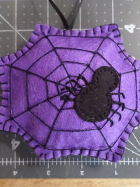 Spider Web Halloween Felt Holiday Ornament DIY Kit 