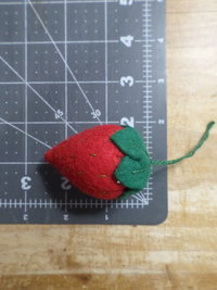 Strawberry Felt Holiday Ornament DIY Kit 