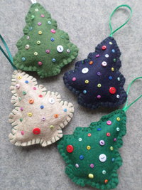 Maine Balsam Fir Tree Felt Ornament Sachet