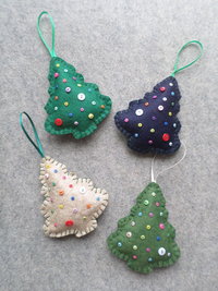 Maine Balsam Fir Tree Felt Ornament Sachet