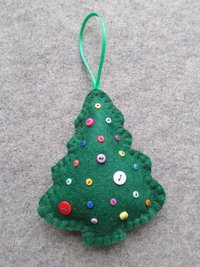 Maine Balsam Fir Tree Felt Ornament Sachet
