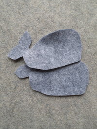 12 Cut Felt Shapes, Whale Pieces