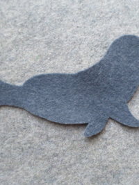 12 Cut Felt Shapes, Seal Pieces