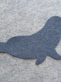 12 Cut Felt Shapes, Seal Pieces