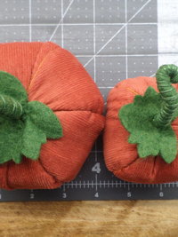 Orange Corduroy Pumpkin Pincushion