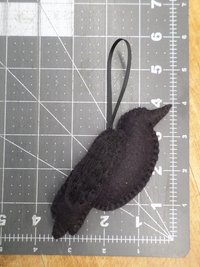 Crow Halloween Felt Holiday Ornament DIY Kit