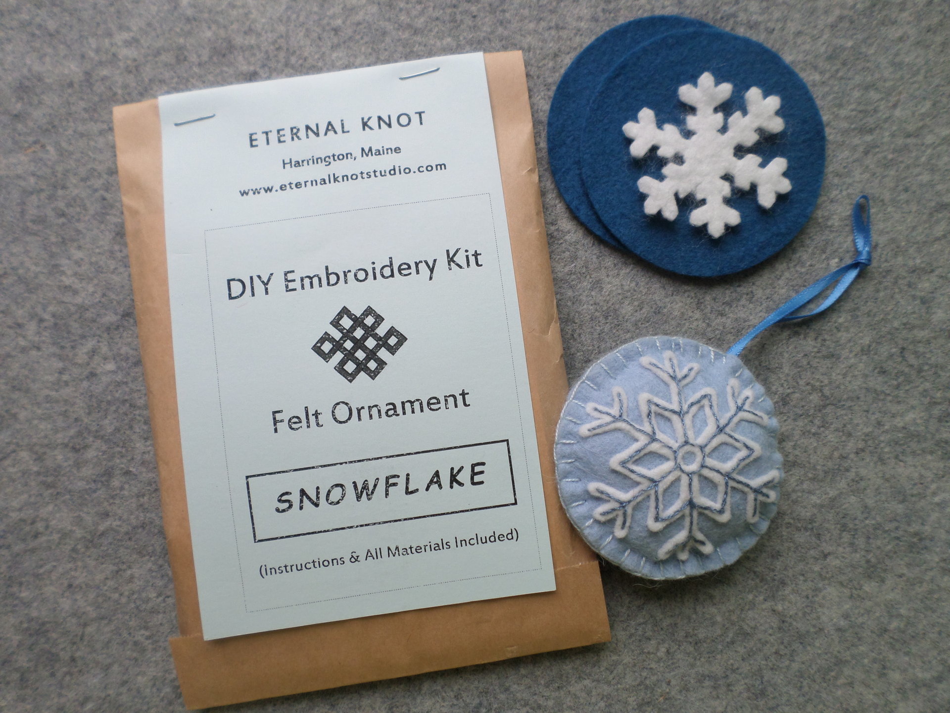 Snowflake Felt Holiday Ornament DIY Kit 