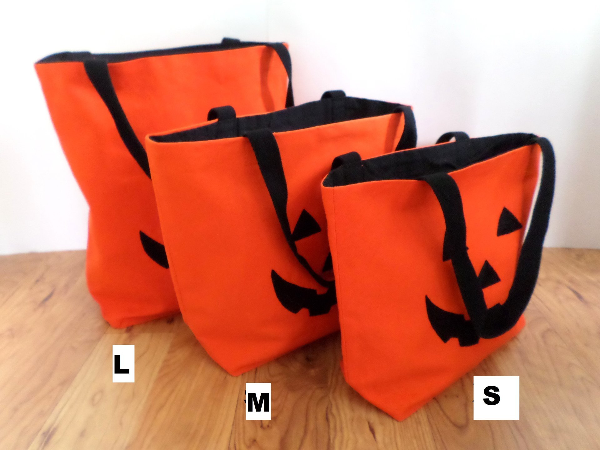 Jack O' Lantern Halloween Trick or Treat Tote Bag 