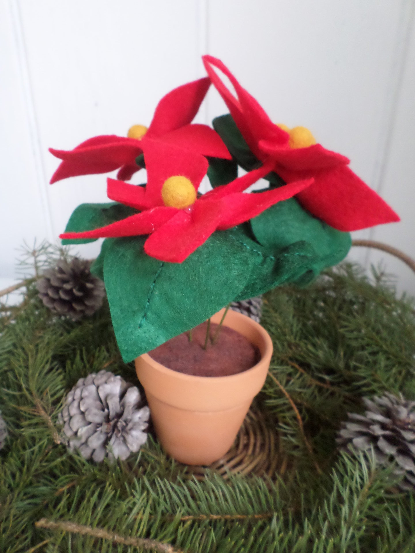 DIY Poinsettia Felt Potted Plant Kit