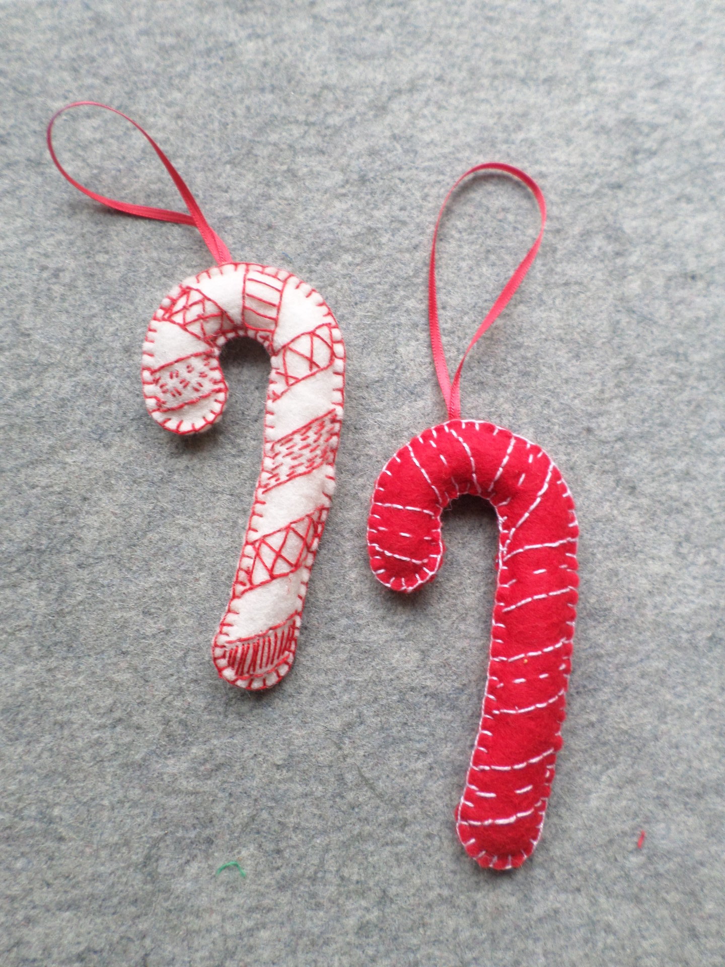 Candy Cane Felt Holiday Ornament DIY Kit 