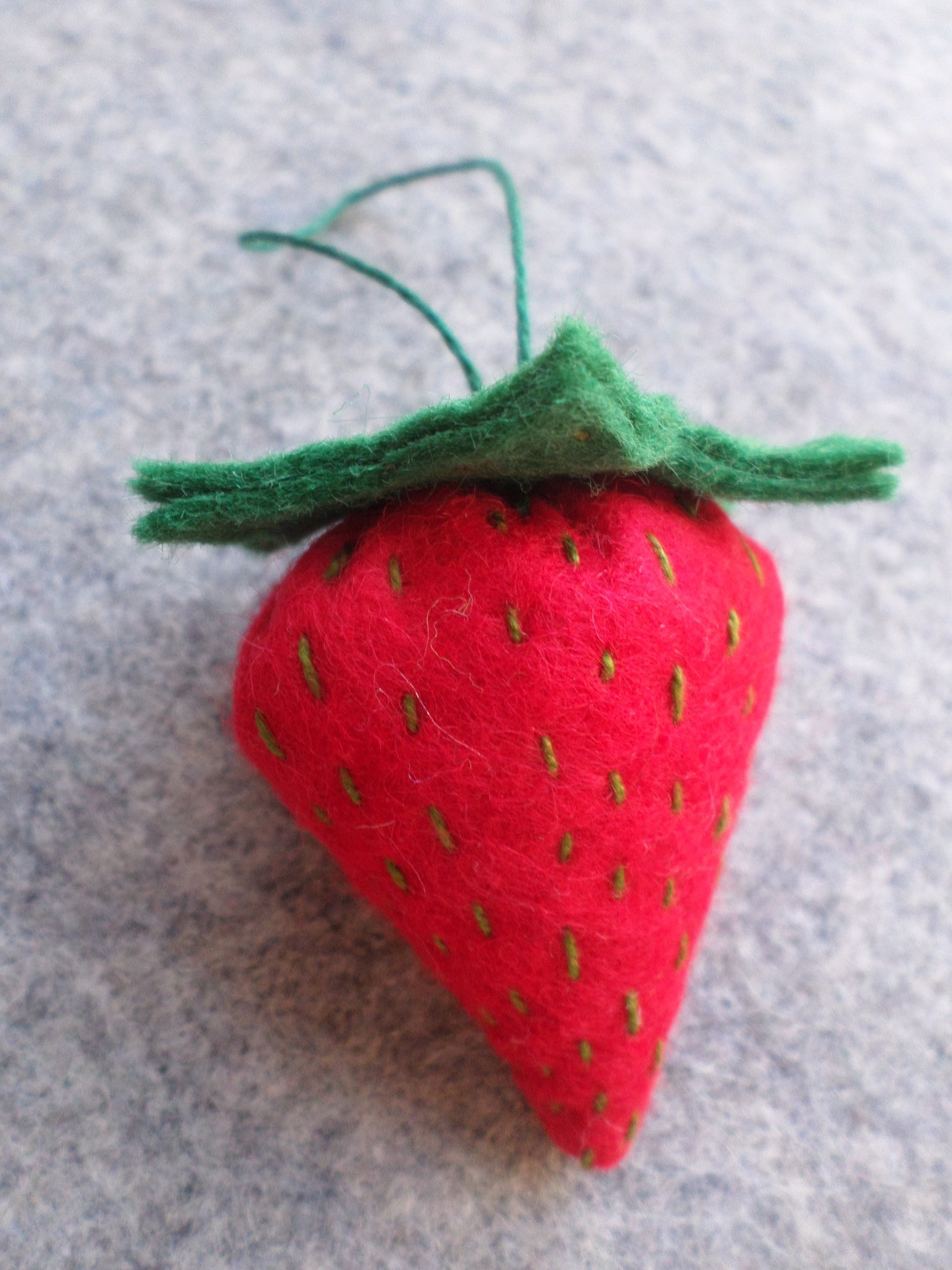 Strawberry Felt Holiday Ornament DIY Kit 