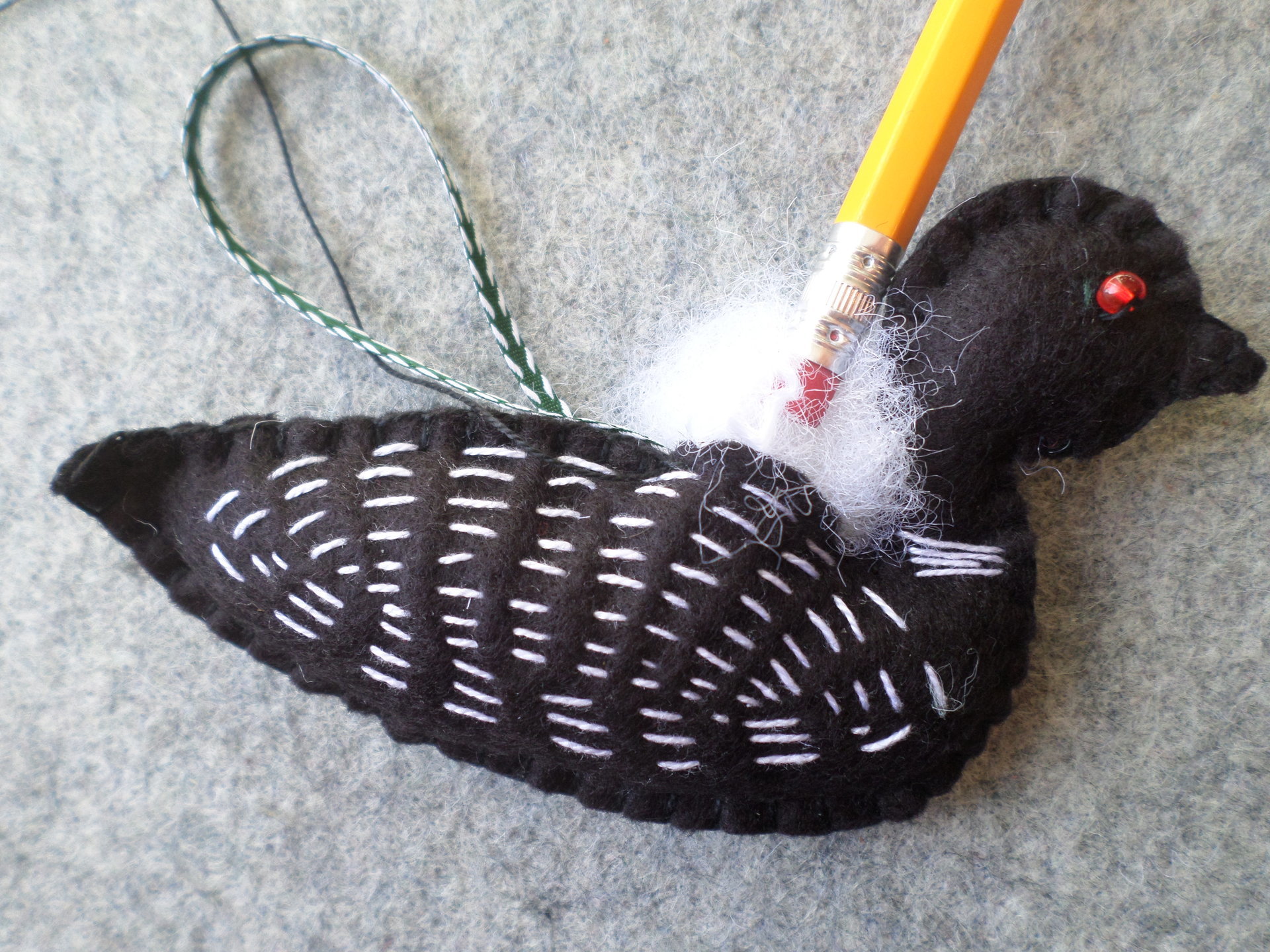 Loon Felt Holiday Ornament DIY Kit