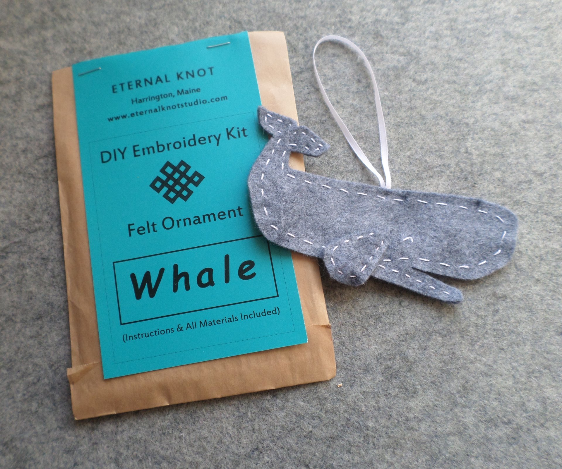Whale Felt Ornament DIY Kit 