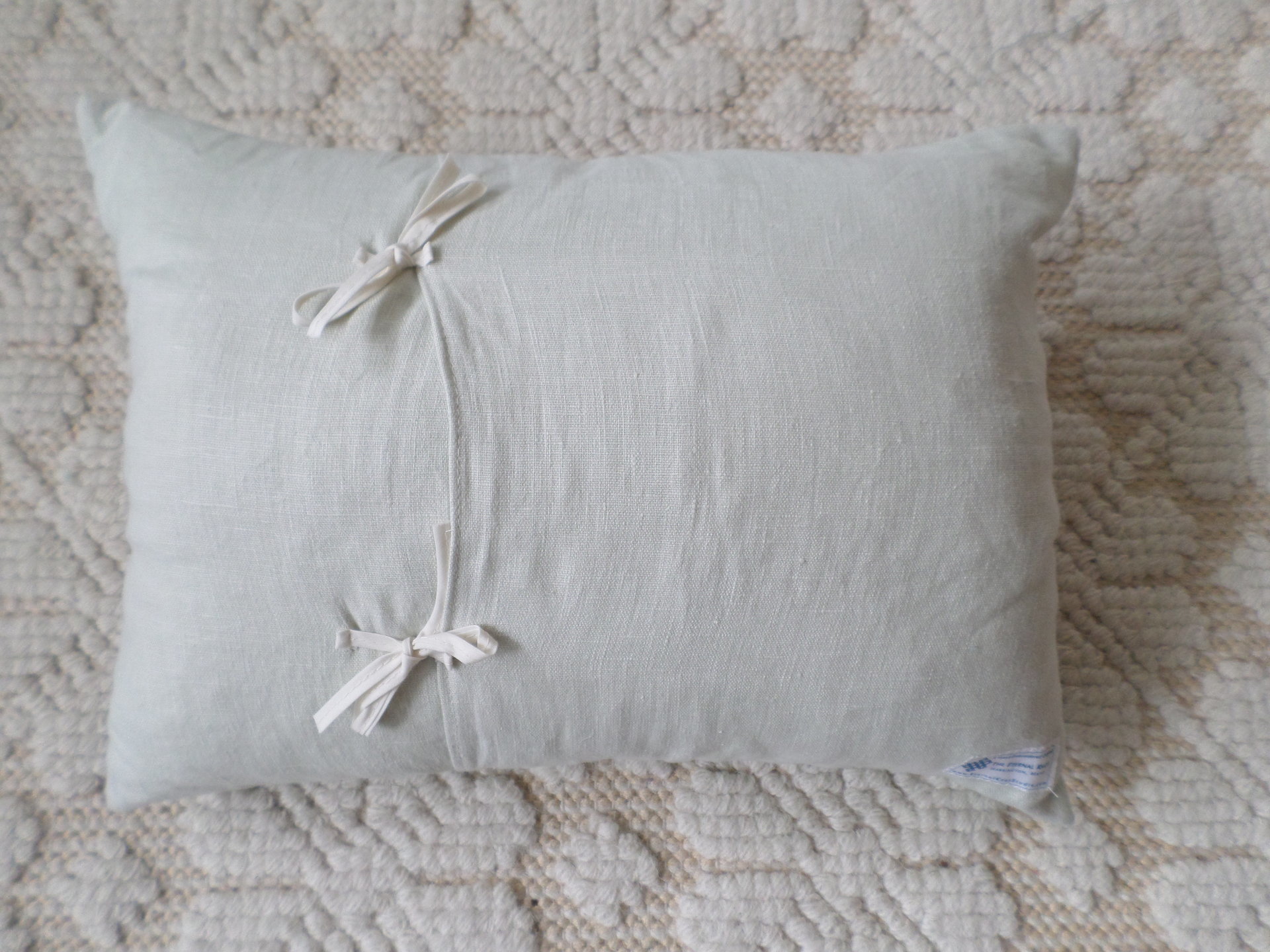Embroidered Linen Throw Pillow